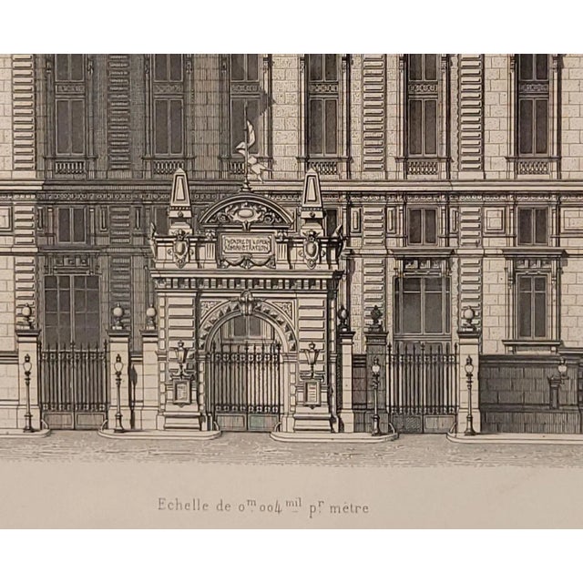 Gray View of the Paris Opera House, France, 19th Century For Sale - Image 8 of 9