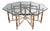 1970s Attributed to McGuire Mid Century Bohemian Modern Octagonal Bamboo Glass Dining Table 74" For Sale