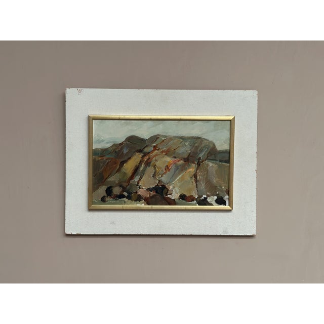 S.E. Hellqvist, Landscape Composition, 1968, Oil Painting on Board Formation, Framed For Sale - Image 6 of 15