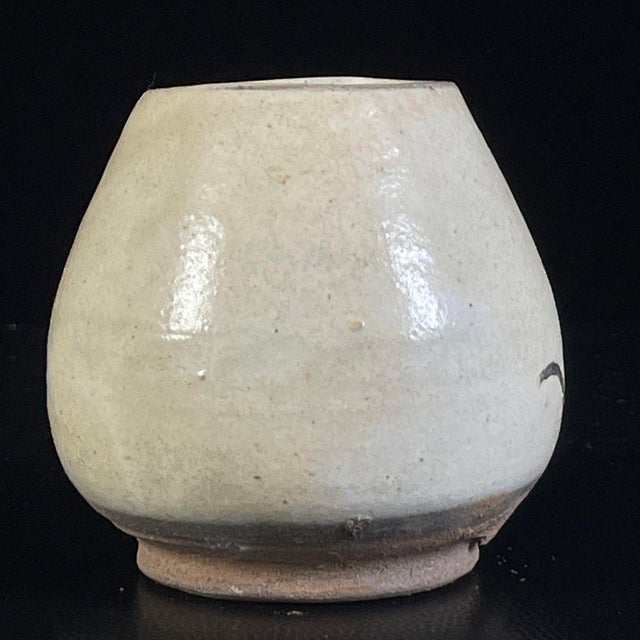 Vintage Folk Pottery Bird Feeder Jar – Slip-Painted Floral Motif, Rustic Earthenware For Sale - Image 9 of 9