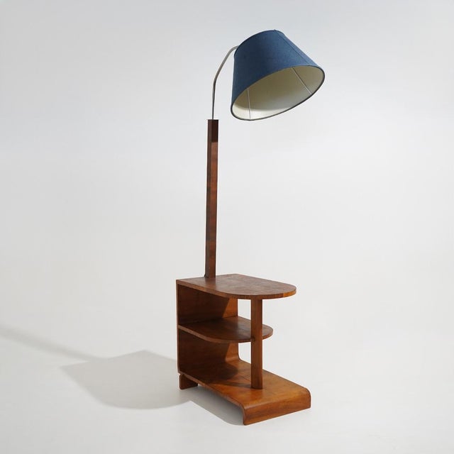 Floor Lamp with Burl Table, 1930s For Sale - Image 17 of 17