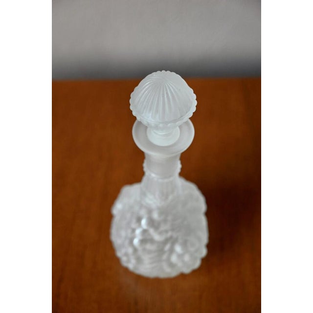 Boho Chic Italian Bottle in Sandblasted Glass from Empoli, 1960s For Sale - Image 3 of 7