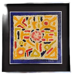 G. Maffei, Composition, 1970s, Colored Tempera, Framed