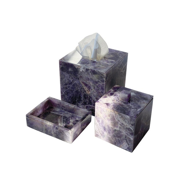 Natural Amethyst Container For Sale - Image 4 of 4