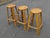 Mid 20th Century Vintage Bohemian Style Bamboo Stools With Rattan Weaving Seat, 3 Pieces For Sale - Image 5 of 8