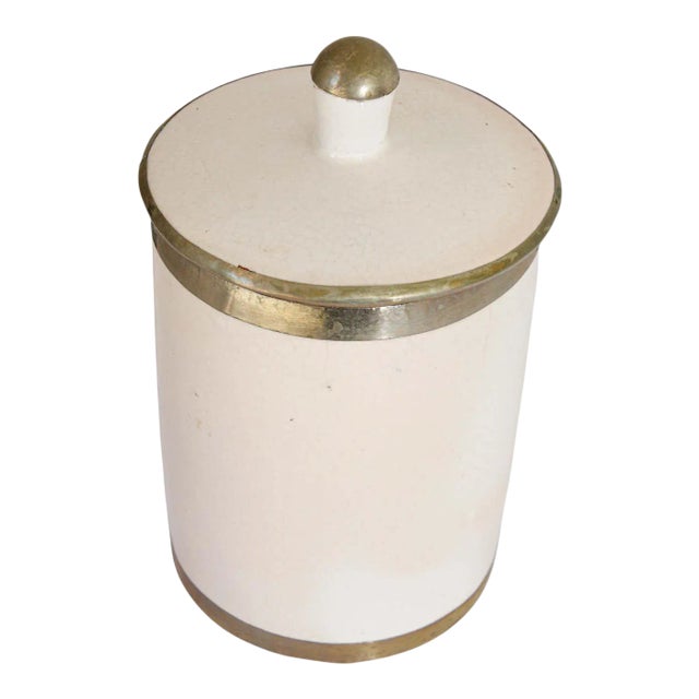 Vintage Moroccan Ceramic Urn with Lid For Sale