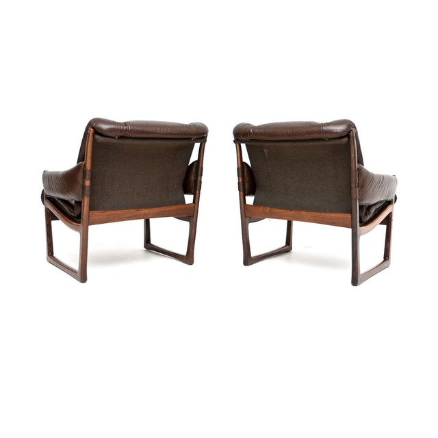 1970s Vintage Armchairs by Torbjorn Afdal for Bruksbo, 1970, Set of 2 For Sale - Image 5 of 11