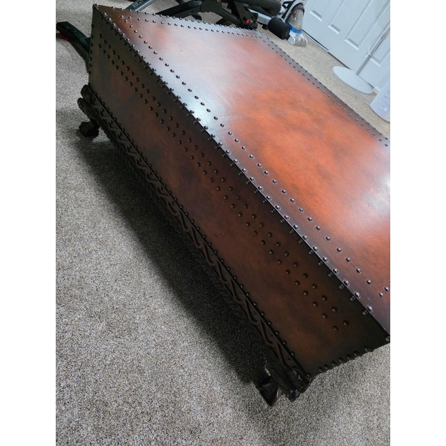 Ralph Lauren Home Ralph Lauren Vintage Trunk-Style Leather Chest For Sale - Image 4 of 12