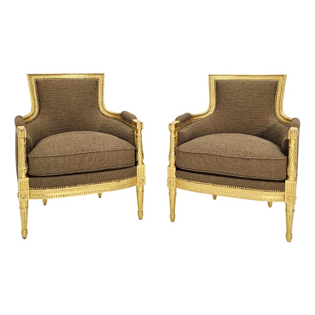 Louis XVI Style Chairs, 2010s, Set of 2 For Sale