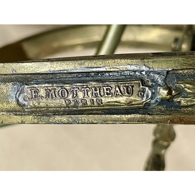 Bronze Masterpiece 19thc French Louis XV Massive Gilt Bronze Gas Converted Wall Sconce Signed by Maison E. Mottheau & Fils Paris. For Sale - Image 8 of 18