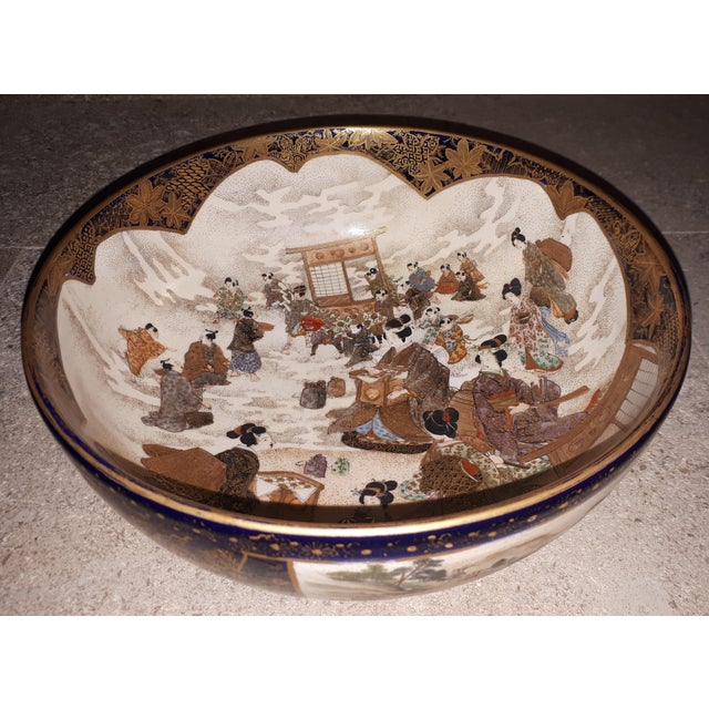 Large Meiji Era Satsuma Earthenware Cup, Japan For Sale - Image 4 of 11