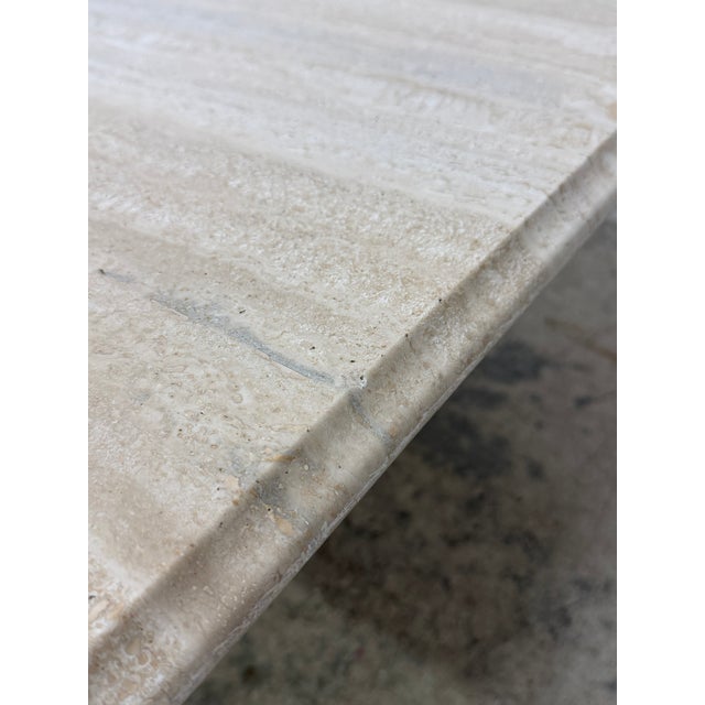 Italian Travertine Square Coffee or Cocktail Table, 1970s For Sale - Image 18 of 18