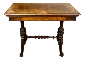 Antique Victorian Walnut Card Table by Edwards & Roberts, 1860