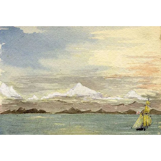 Cmdr Alfred M. Causton RN, Remutaka Range, New Zealand, 1873, Watercolour For Sale - Image 5 of 5