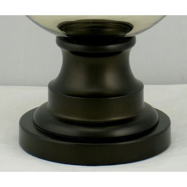 1960s Spherical Mercury Glass Table Lamps - a Pair For Sale - Image 5 of 6