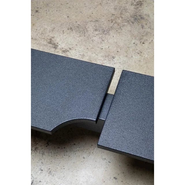 SSB01B Black Bench with Resin Coating by Sashaxsasha For Sale - Image 4 of 8