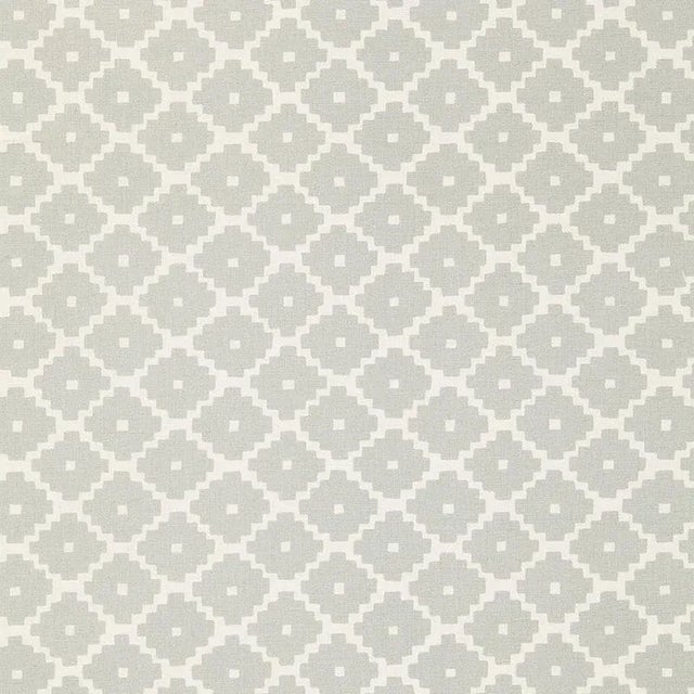 Abstract Schumacher Ziggurat Fabric in Mineral For Sale - Image 3 of 3