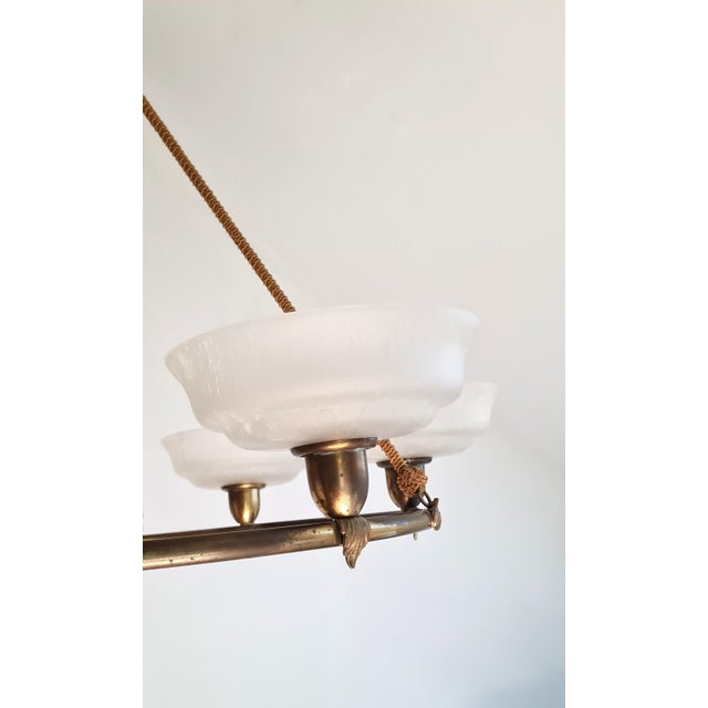 Metal Vintage Art Deco Chandeliers, 1920s For Sale - Image 7 of 9