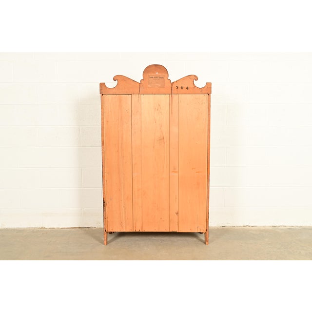Antique Victorian Carved Oak Two-Door Bookcase Cabinet | Circa 1920s For Sale - Image 11 of 13