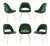 Original Saarinen Executive Armless Chairs in Emerald Velvet, Custom Gold Edition - Set of 6 For Sale