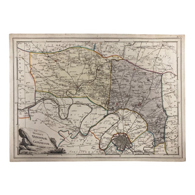 The District Pontoise and Gonnesse Chart by Anton Friedrich Büsching, 1806 For Sale
