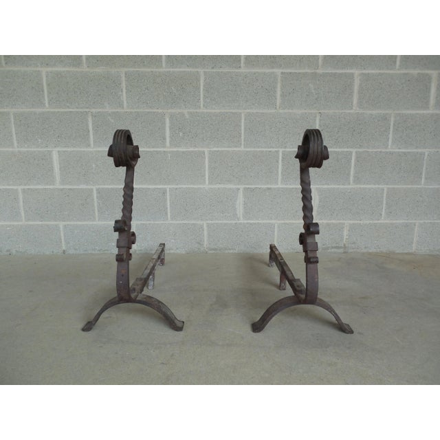 Features Hand Crafted Iron Construction, Detailed Ornate- Approx 120+ years old Antique Condition, 28"H , Total width each...