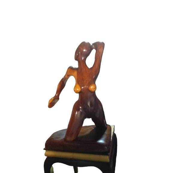 1970s 1970s Nude Sign Abstract Large Wooden Statue For Sale - Image 5 of 5