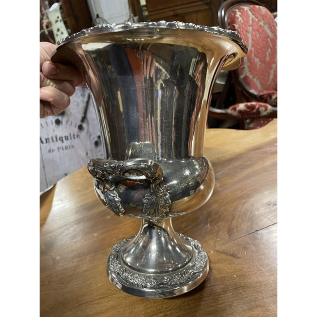 Vintage Silver Metal Cooler, 1928 For Sale - Image 3 of 8