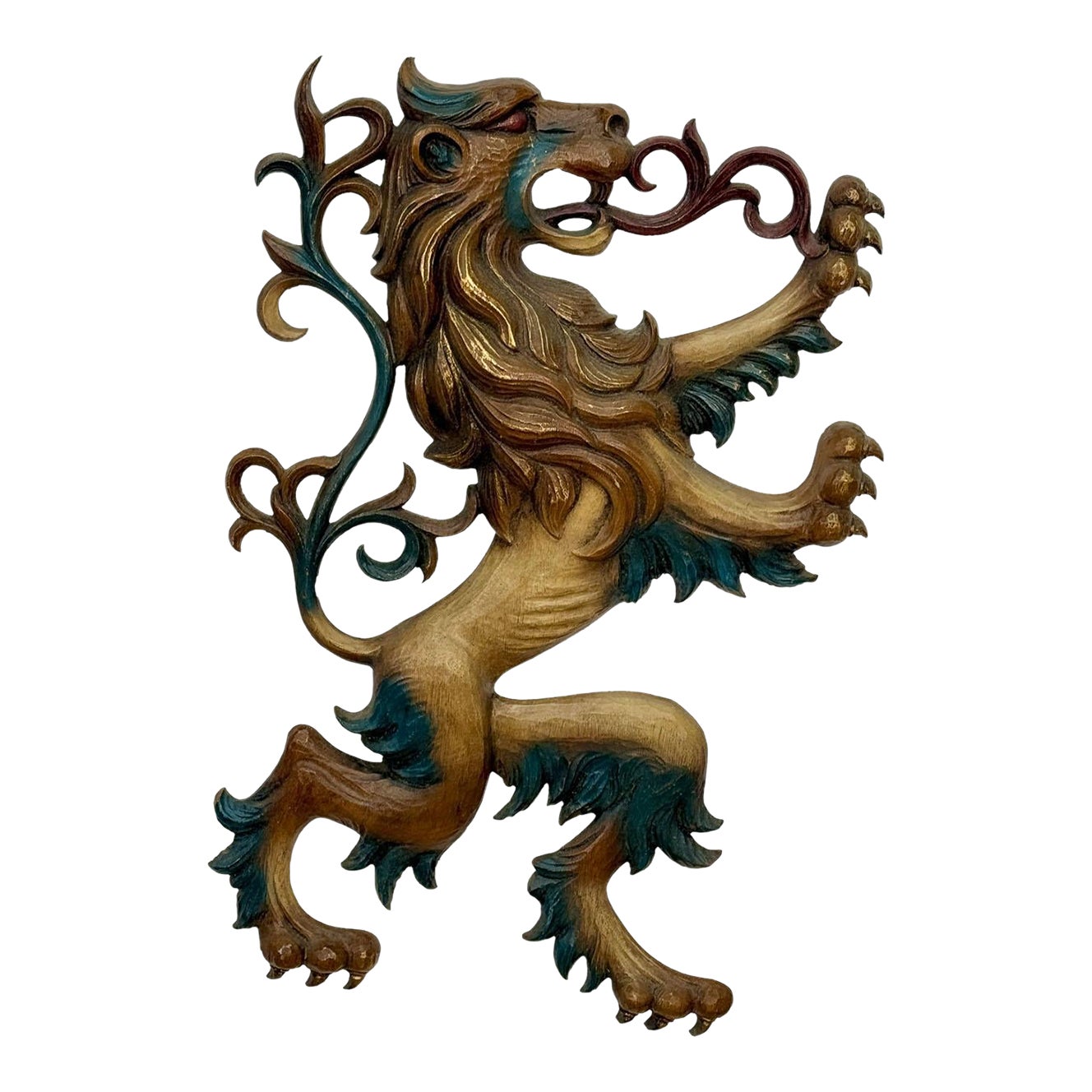 Vintage 25″ Renaissance Revival Lion Heraldry Wall Art Hanging ...