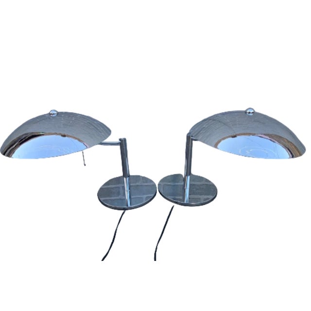Mid 20th Century Mid 20th Century Mid Century Modern Space Age Flying Saucer Style Table Lamp - Pair For Sale - Image 5 of 5