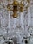Metal Mid 20th Century Gold Frame Layered Chandelier For Sale - Image 7 of 7
