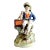 Antique Mid-19th-Century Staffordshire Figurine of a Boy, Monkey, and Organ Grinder For Sale