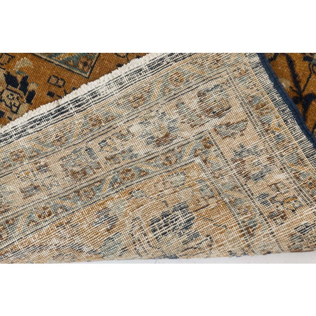 Persian Authentic 19th Century Persian Tabriz Botanic Handwoven Wool Rug For Sale - Image 3 of 8