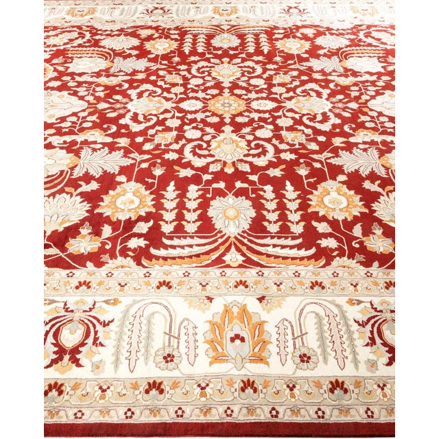 Solo Rugs Mogul, One-of-a-Kind Hand-Knotted Area Rug - Red, 9' 3" x 12' 5" For Sale - Image 4 of 8