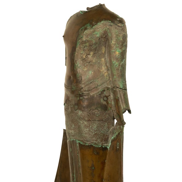Large Ancient 16thC Thai Ayutthaya Bronze & Copper Buddha Sculpture Statue 1550 For Sale - Image 13 of 16