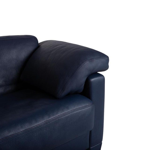 Modern DS 17 3-Seater Sofas in Dark Blue Leather from de Sede, Set of 2 For Sale - Image 3 of 13