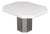 Modern White Painted and Mirrored Pedestal Table For Sale
