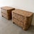 Vintage 1970s Mid Century Modern Pair of Cork Nightstands Burlwood For Sale - Image 9 of 12