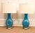 Vintage Mid 20th Century Aqua Murano Glass Lamps - a Pair For Sale - Image 10 of 10