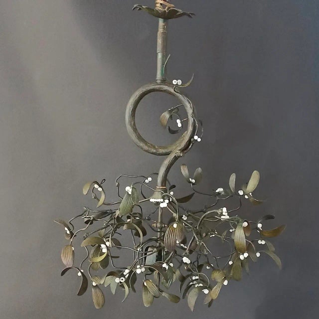 Art Nouveau Mistletoe Candlestick, France, 1910s For Sale - Image 10 of 11