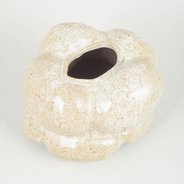 Christina muff, danish contemporary ceramicist (b. 1971). One-of-a-kind hand-modelled, organic-shaped vessel with...