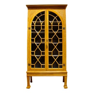 Regency Ochre Astral Glazed Display Cabinet, 1820 For Sale