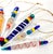 Pop Art Vintage Handblown Art Glass Icicle Christmas Ornaments, Multicolor Set of 6 For Sale - Image 3 of 8