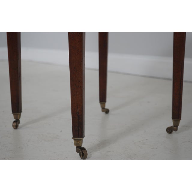 Guy Chaddock Attributed Cherry 2 Drawer Round Tabouret Side Table For Sale - Image 9 of 16