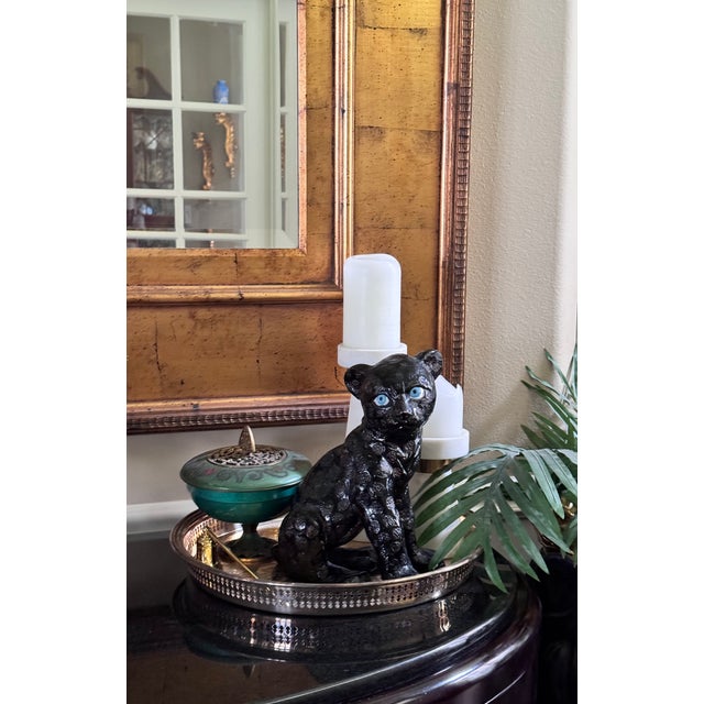 Vintage Studio Art Black Leopard Figure For Sale - Image 9 of 18