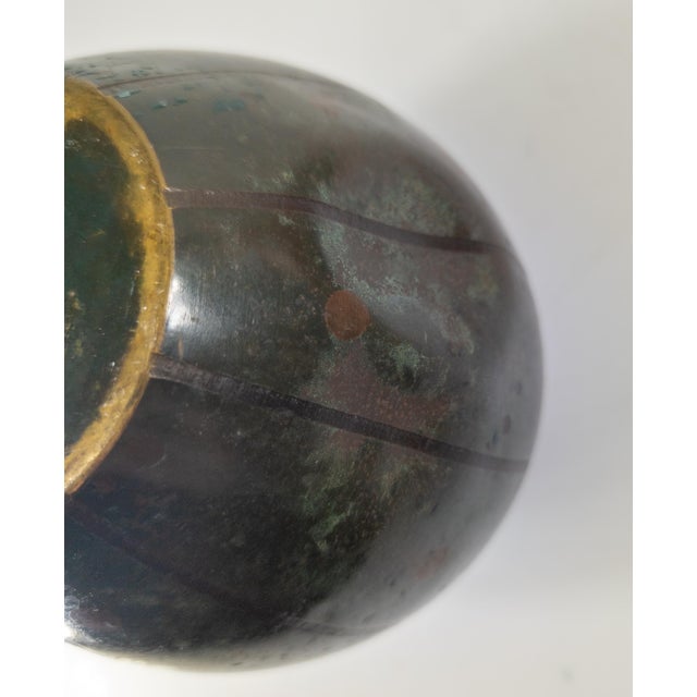 Mid-Century Modernist German WMF Bronze Vase Attributed to Paul Haustein For Sale - Image 11 of 14