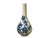 Vintage Tiny Small Blue White Pear Shape Blue White Graphic Vase For Sale In San Francisco - Image 6 of 10