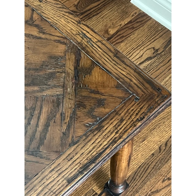 1980.s Guy Chaddock English Geometric Parquet End Table With Drawer For Sale - Image 9 of 9