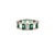 Metal 6.03 Ct Emerald Cut Colombian Emerald & Diamond Band Size 5.75 For Sale - Image 7 of 9