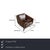 Here you get two identical lounge chairs from FSM, whose cubic shape and brown leather add a modern touch to your living...